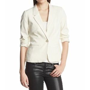 Kensie fitted ivory one-button blazer